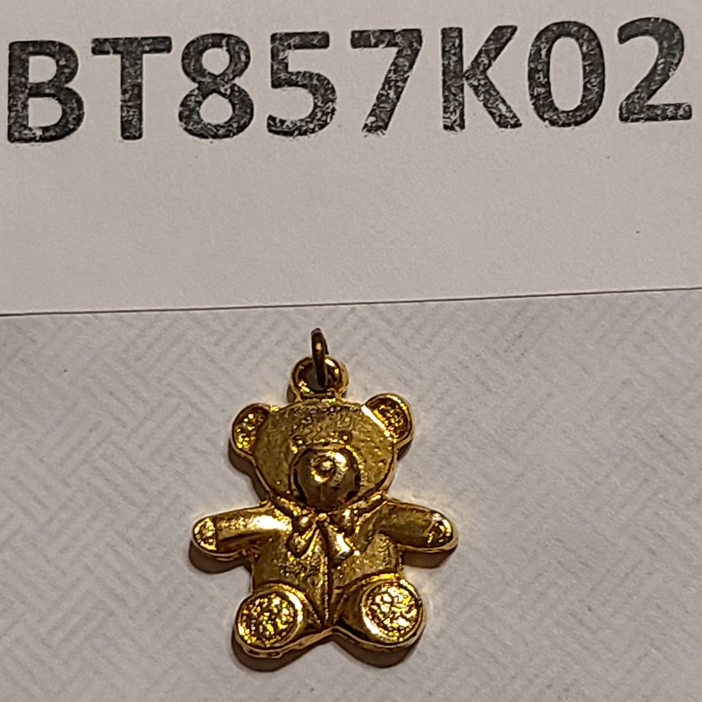 Gold Teddy Bear Charm - Picture 6 of 7